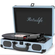 Comprar Pack De Tocadiscos Porttil Vintage Bluetooth 3 Velocidades