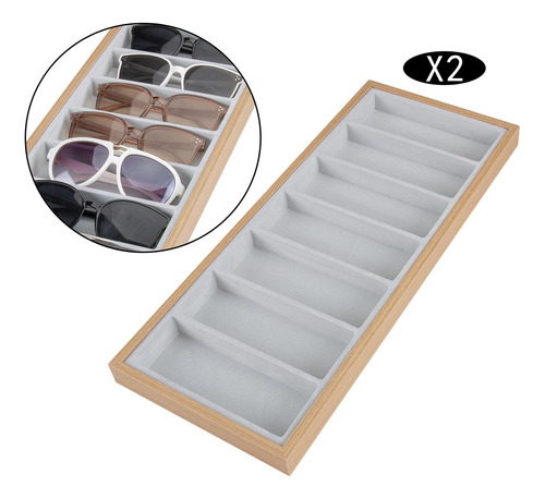 2x Caja Organizadora Para Gafas De Estuche Para