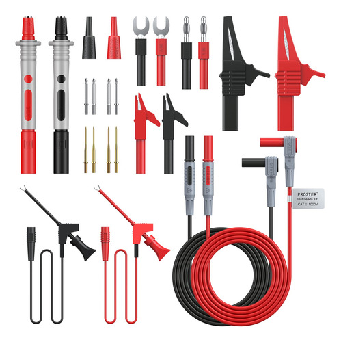 Cable De Prueba De Multmetro, 24 Unidades, Proster, Multipro