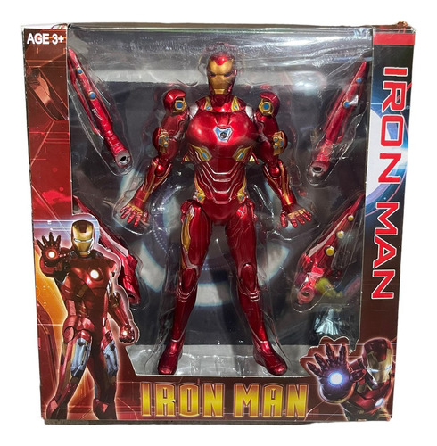 Muñeco Iron Man 18cm Figura En Caja + Accesorios