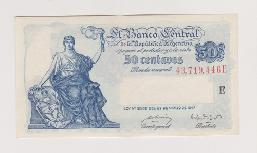 Billete Argentina 50 Centavos Bott 1811 Sin Circular/doblado