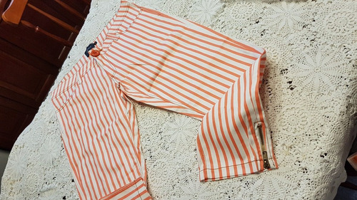 Pantalon Cenizas Rayado Fino T S/m Coral
