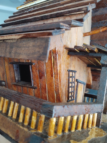 Casinha De Passarinho Rústica Bruxa Madeira Imbuia /peroba