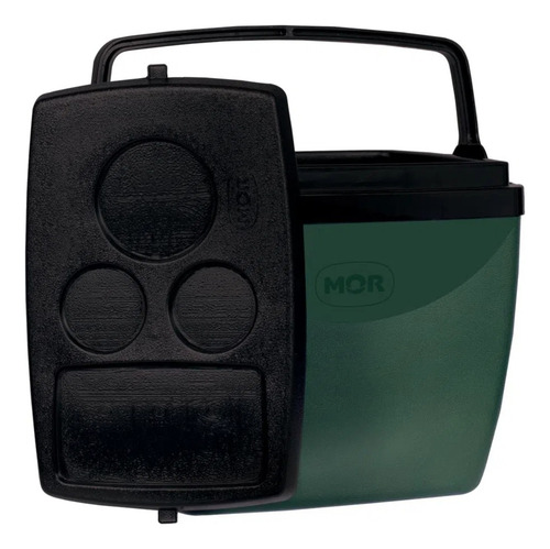 Caixa Térmica Cooler 18 Litros Verde Escuro Com Alça  Mor