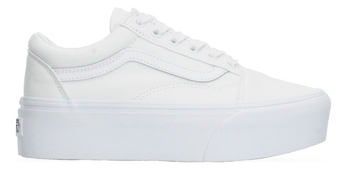 Tenis Vans Classics Old Skool Blanco Plataforma Para Mujer 