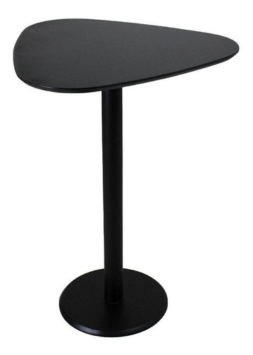 Mesa Monopod Palette de MDF lacado, 65 x 50 cm, negra
