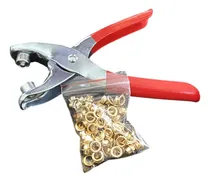 Comprar Pinza Para Ojales Aplicadora + 100 Ojales Perforadora