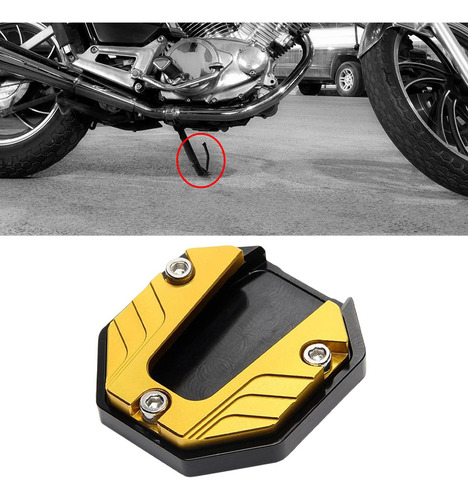 Soporte Lateral Para Motocicleta, Accesorio Universal Dorado