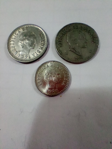 Monedas Colombiana De 20 Y 10 Centavos De 1971, 1956, 1978