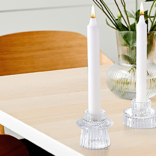 10 Castiçal De Vidro Cônico Decorativo Para Velas Tealight Cor Transparente