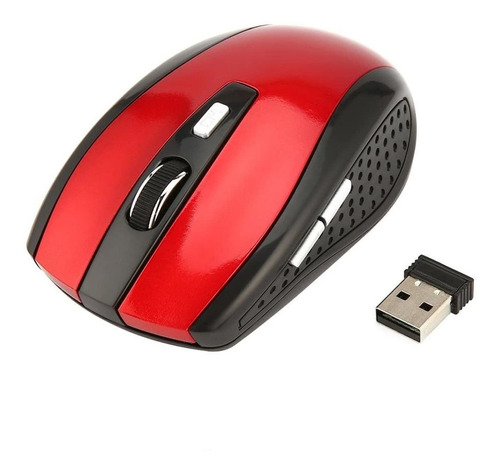 Humnzr Mouse Inalambrico Optico Portatil Para Juego Usb Red1