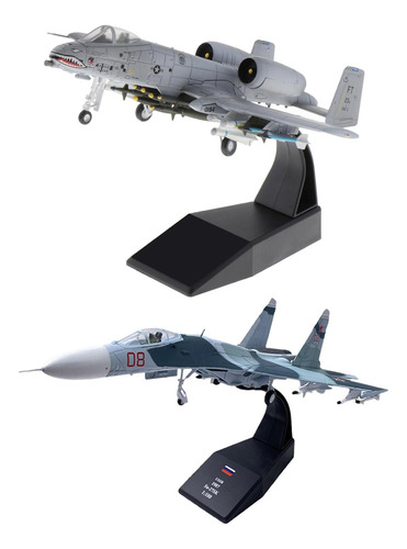2 Uds 1/100 Flanker Sukhoi Su-27 Y A-10 Aviones De