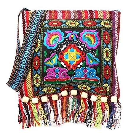 Bolsos De Hombro Estilo Vintage Étnico Tribal Bordado