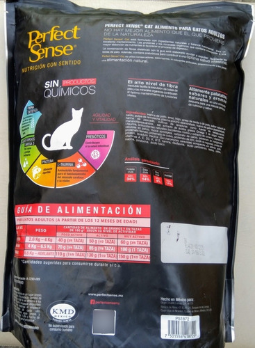 Imagen 2 de 6 de Croqueta Perfect Sense 3kg 100% Natural Contra Bola De Pelos