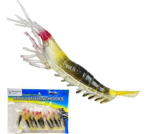 Set 10 Señuelo Pesca Mar Senuelos Pesca Camaron 4g Silicona