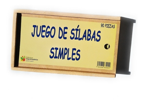 Juego De Sílabas Simples 90 Piezas Didáctico