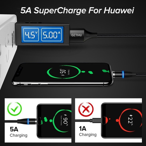 Imagen 4 de 10 de Cable Tipo-c Micro Usb iPhone Car Rápida 3a 5a 1 Mts X 2 Uds