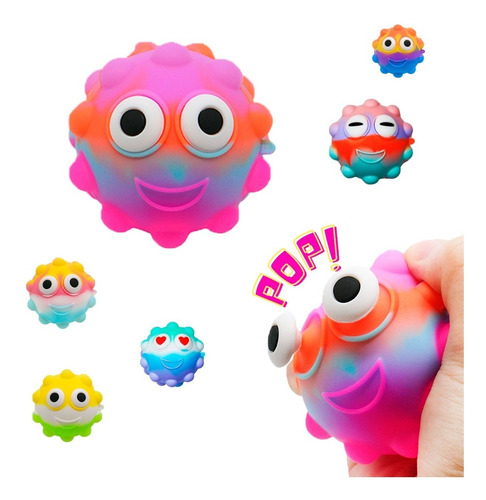 Squishy Pelota Antiestres Pop It Juguete De Colores Fidget