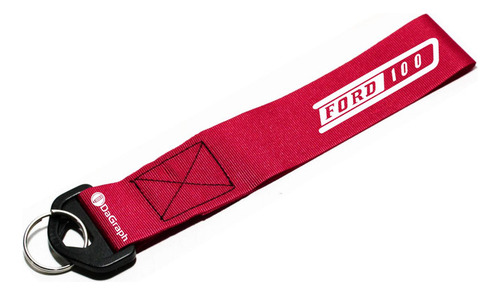 Llavero Cinta 20 X 4 Cm Ford F-100 Vintage Rojo