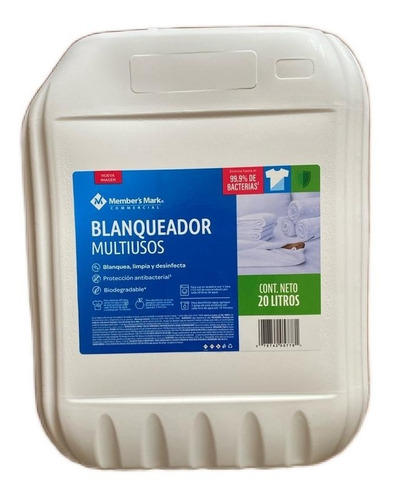 Cloro Blanqueador Liquido Member´s Mark De 20 Litros