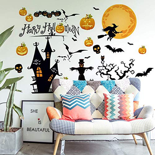 Feliz Halloween Casa Decoración Stickers De Pared Ym471