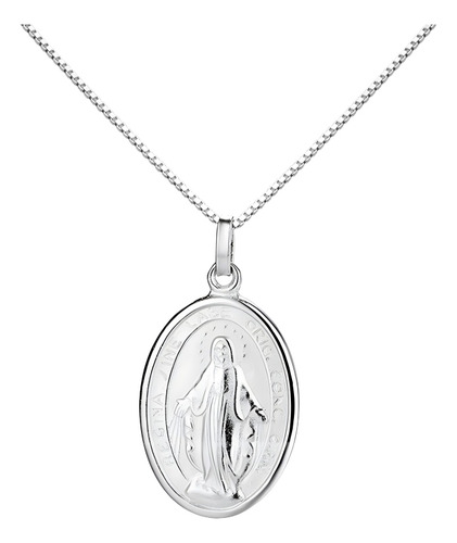 Collar Dije Maria Plata Hombre Mujer Joyeria Regalo