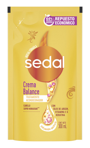 Acondicionador Sedal Crema Balance 300 Ml