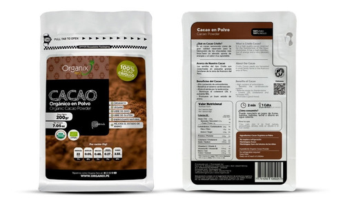 Cacao Orgánico En Polvo 200g