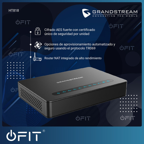 Imagen 3 de 9 de Gateway Grandstream 8 Puertos Fxs + 2 Perfiles Sip Gigabit
