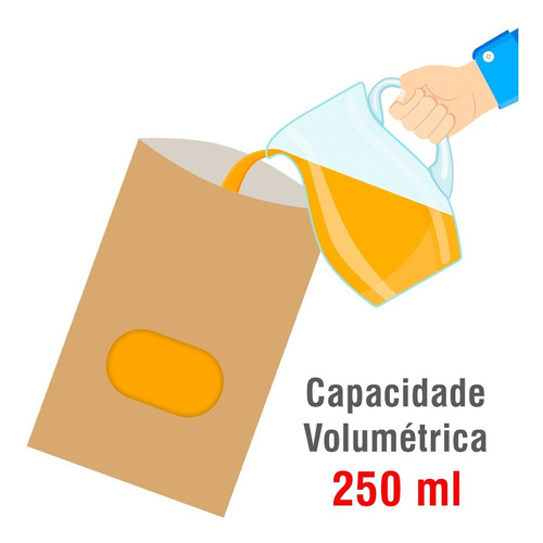 Imagem 8 de 10 de Saco Kraft Stand Up Visor Transparente E Zíper 500un 12x19