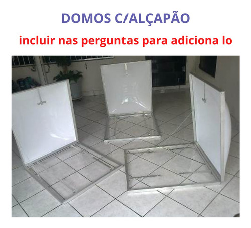 Domos Claraboia Acrilico Leitoso 1,20x1,20mt C/tela Msoquit.
