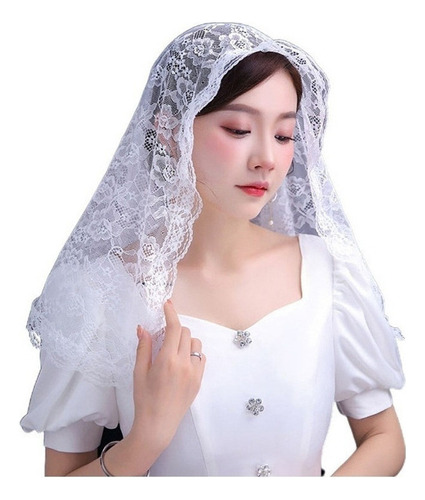 Mantilla De Encaje Capilla Iglesia Católica Velo Exquisi [u]