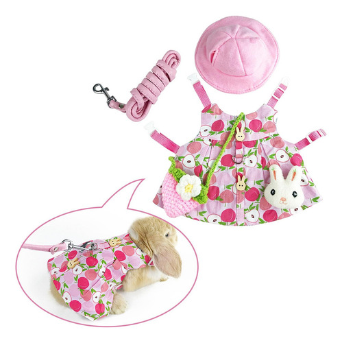 M Chaleco De Conejo Arnés Ropa Para Mascotas Mini Rosado