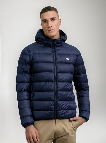 Campera Abrigo Inflable Hombre Mistral Minessota C/capucha