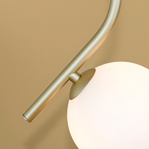 Pendente Globo Alumínio E Vidro Dourado Sala Quarto Pd2155
