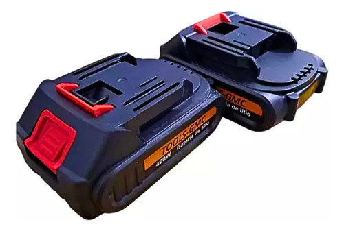 Mini Motosierra Inalambrica Recargable Portatil 2 Baterias Rojo
