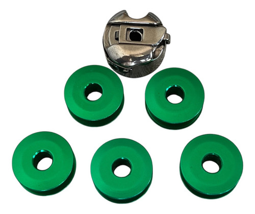 Bobina Y 5 Carretes Verdes Para Máquina Recta Industrial