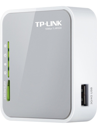 Mini Roteador Wi-fi Portátil 3g/4g Tplink Tl-mr3020 Cor Cinz