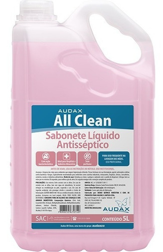 Imagem 1 de 1 de Sabonete Liquido Antisséptico Para Limpeza E Assepsia Das Mãos Com Triclosan Elimina Bactérias E Fungos