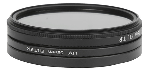 Filtro De Lente Uv, Kit De Vidrio Óptico De 58 Mm, Bolsa De