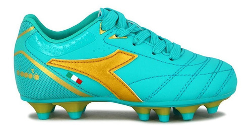 Diadora Futbol  Roma Md Baby - Turquesa/oro     