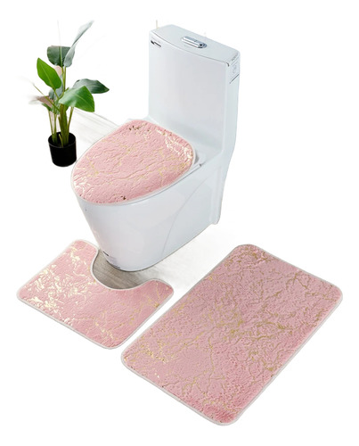 Set De Baño 3 Piezas Con Relieve Unicolor Tf.