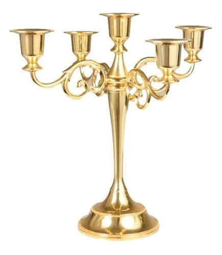 Candelabro Menorah Con 5 Velas Para Israel Judío, Grande, Do