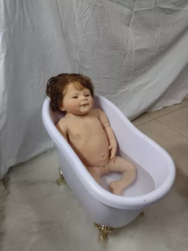 Bebê Reborn Silicone Sólido Coco Malu 50 cm Mama e Faz Xixi