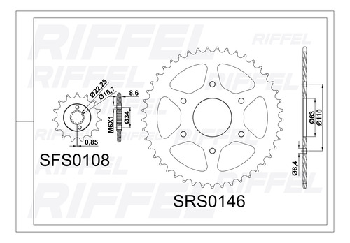 Kit Arrastre Reforzado Con Oring Riffel Ktm Duke 250