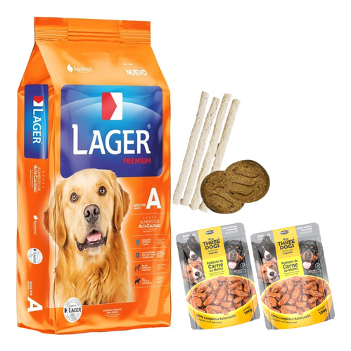 Comida Perro Adulto Lager Premium 25 Kg + Envío Gratis