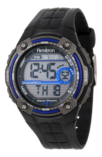 Reloj Hombre Armitron 40-8189blu Cuarzo Pulso Negro En