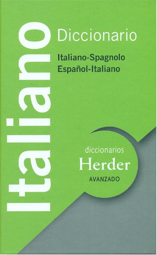 Libro Diccionario (h) Avanzado Italiano