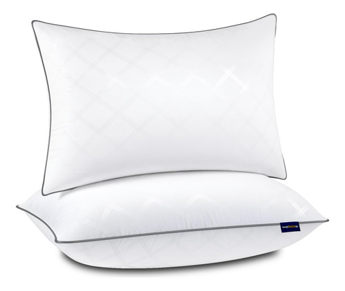 Wellos Wl-pl-bs0 - Almohadas De Cama, Estandar, Color Blanco