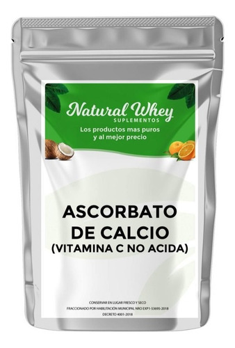 Vitamina C Ascorbato De Calcio Puro 500 Gramos